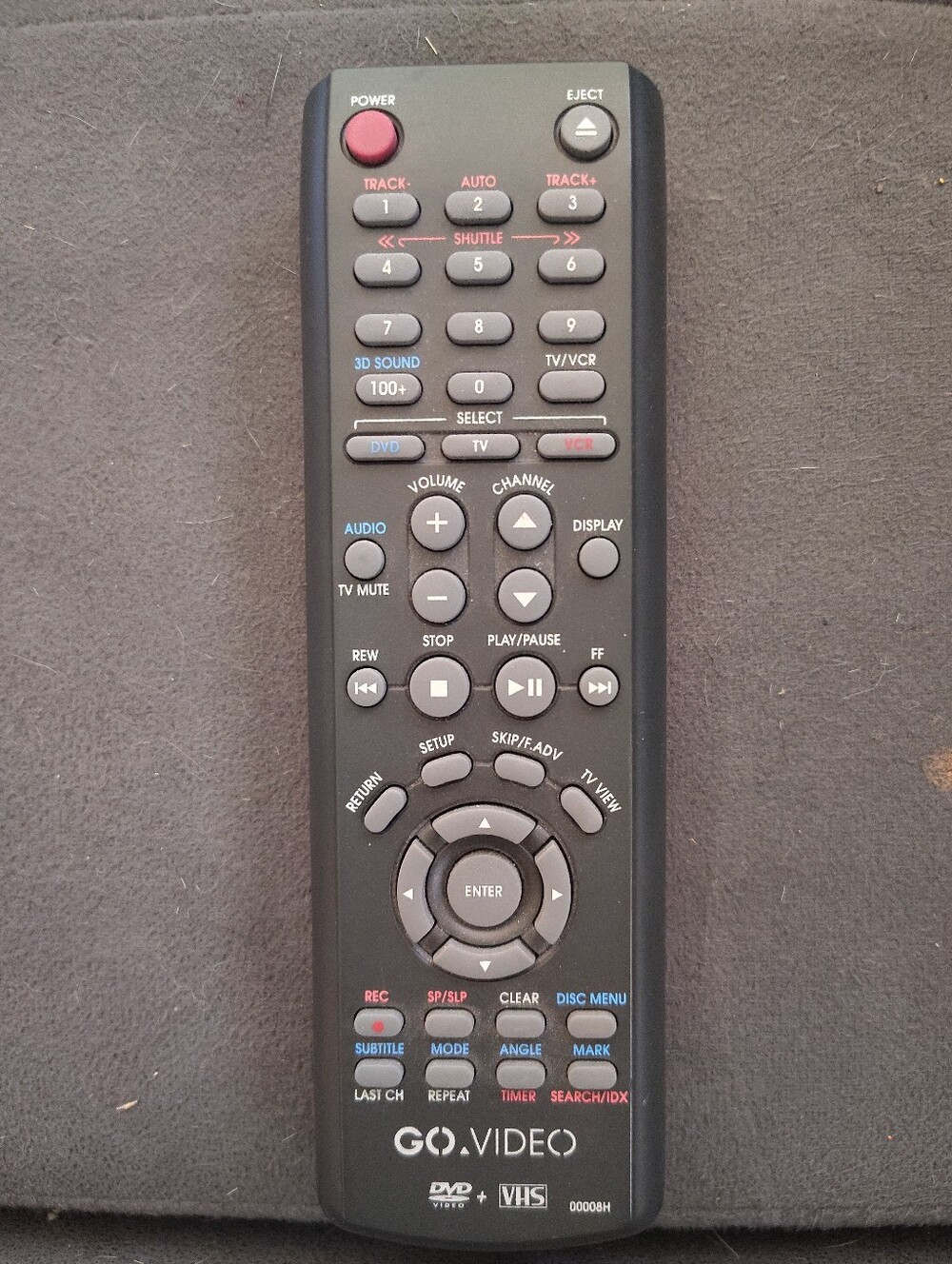 Go Video Remote Control 00008H DVD / VCR Combo TESTED